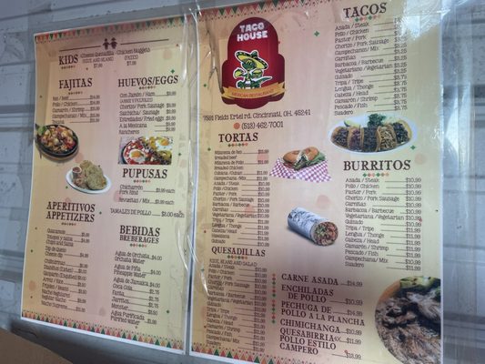 Menu photo 1 Taco House Cincinnati, OH