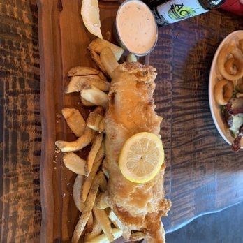 The Hive Bar & Grill - Fish and Chips as long as my arm - American Near Me - Wildomar, California The Hive Bar & Grill - Fish and Chips as long as my arm - American Near Me - Wildomar, California