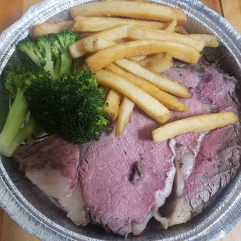 Backstreet Grille & Tavern - Prime rib, fries and broccoli. - American Near Me - Stoughton, Massachusetts Backstreet Grille & Tavern - Prime rib, fries and broccoli. - American Near Me - Stoughton, Massachusetts