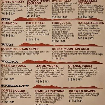 Idlewild Spirits Distillery - Spirits menu - Distilleries Near Me - Winter Park, Colorado Idlewild Spirits Distillery - Spirits menu - Distilleries Near Me - Winter Park, Colorado