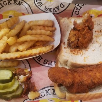 Dave's Hot Chicken - 1 chicken tender and fries - Chicken Shop Near Me - Meridian, Idaho Dave's Hot Chicken - 1 chicken tender and fries - Chicken Shop Near Me - Meridian, Idaho