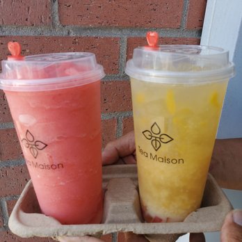 Tea Maison - Strawberry Slush, Peach YoYo - Juice Bars & Smoothies Near Me - Las Vegas, Nevada Tea Maison - Strawberry Slush, Peach YoYo - Juice Bars & Smoothies Near Me - Las Vegas, Nevada