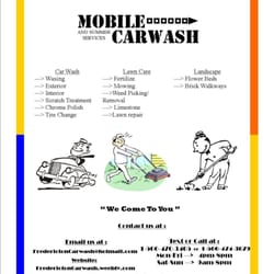 Mobile Carwash and Summer Services - Our flyer!