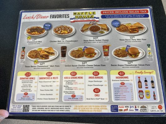 Menu photo 3 Waffle House Melbourne, FL