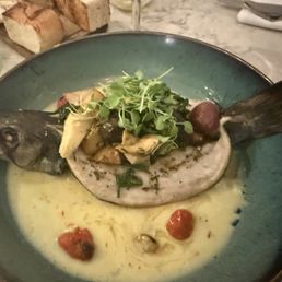 This is the fresh caught sea bass cooked to perfection. This is the fresh caught sea bass cooked to perfection.