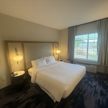 Fairfield - King suite, quite nice, but a pretty darn small room for the upgraded "suite" - Hotels Near Me - Jasper, Indiana