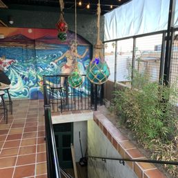 Upstairs tiki bar Upstairs tiki bar