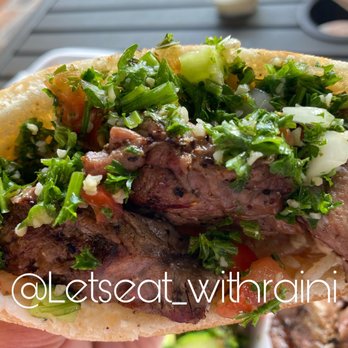 Zait Bistro - Lamb kebab pita with tabbouleh, hummus and garlic paste - Mediterranean Near Me - Rancho Cucamonga, California Zait Bistro - Lamb kebab pita with tabbouleh, hummus and garlic paste - Mediterranean Near Me - Rancho Cucamonga, California