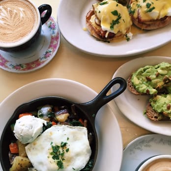 Oddfellows Cafe & Bar - Vegetable Hash, Eggs Benedict with Avocado toast - Breakfast & Brunch Near Me - Seattle, Washington
