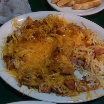 Busy Bee Cafe - Hashbrowns with cheese, onions and ham - Breakfast & Brunch Near Me - Pearland, Texas