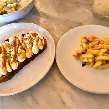 Prunella - Ricotta honey bread, squash pasta (a little less than half the total portion seen here? - Italian Near Me - Philadelphia, Pennsylvania