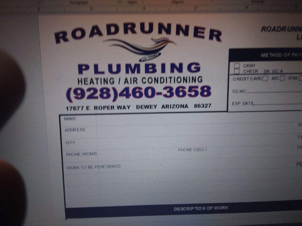 Slide of Roadrunner Plumbing