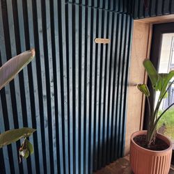 Laughing Waters - Door opens to bathroom
