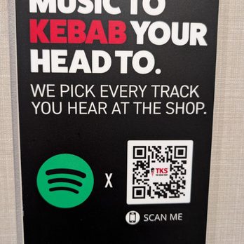 The Kebab Shop - QR Code for their Spotify playlist - Mediterranean Near Me - La Habra, California