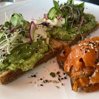 Piper - Avocado Toast with salmon - New American Near Me - Oceanside, California Piper - Avocado Toast with salmon - New American Near Me - Oceanside, California