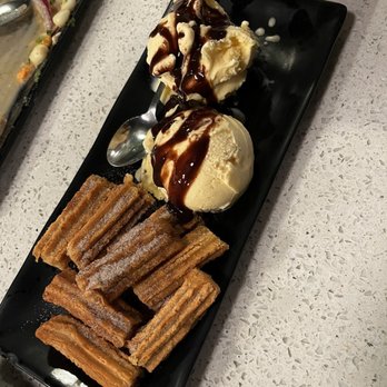 Micas - Churros with vanilla ice cream - Peruvian Near Me - Rancho Cucamonga, California