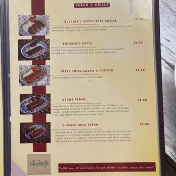 Kapadokya Kebab House - the menu - Turkish Near Me - Burlington, Ontario