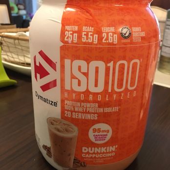 Nutrition 4 Less - Dymatize iso 100 Dunkin' Cappuccino flavor whey protein 2lb jug - Vitamins & Supplements Near Me - West Covina, California Nutrition 4 Less - Dymatize iso 100 Dunkin' Cappuccino flavor whey protein 2lb jug - Vitamins & Supplements Near Me - West Covina, California