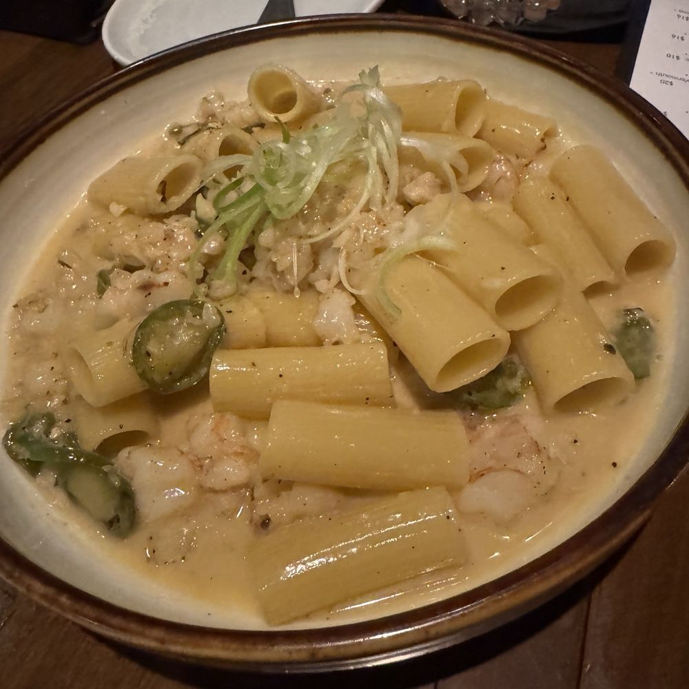 Brix & Mortar - Rigatoni with tiger prawns - Wine Bars Near Me - Vancouver, British Columbia Brix & Mortar - Rigatoni with tiger prawns - Wine Bars Near Me - Vancouver, British Columbia