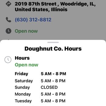 Doughnut - Says open at 5am. - Donuts Near Me - Woodridge, Illinois