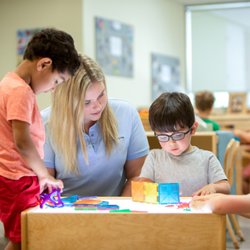 More fun with STEM -playing with Magna-Tiles teaches young children about cause and effect, and the visually exciting property of magnetism.
