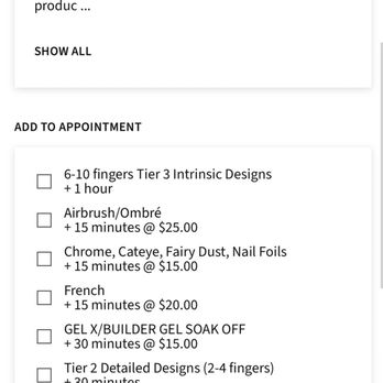 Honey Nail Salon - After you pick a manicure, there's no option to add on a spa pedicure - Nail Technicians Near Me - Chicago, Illinois