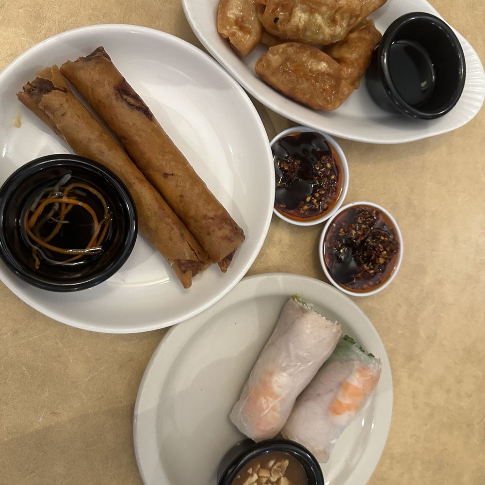 Saigon Vietnamese Restaurant - Pot Stickers, Two Eggrolls, One Spring Roll (no comment) - Vietnamese Near Me - Tracy, California Saigon Vietnamese Restaurant - Pot Stickers, Two Eggrolls, One Spring Roll (no comment) - Vietnamese Near Me - Tracy, California