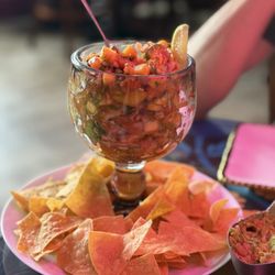 Nayar Taqueria - Ceviche, the "Diabla" version with mangoes and a little bit of heat. Delicious!