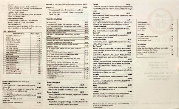Menu photo 7 Toma Sushi Restaurant and Bar Kenmore, WA