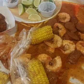 Rockstar Shrimp - Pound of headless shrimp pound of sausage & corn on the cob - Cajun/Creole Near Me - Riverside, California Rockstar Shrimp - Pound of headless shrimp pound of sausage & corn on the cob - Cajun/Creole Near Me - Riverside, California