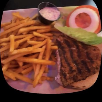 Big Bamboo Cafe - Blackened Buffalo mahi Sandwich - American Near Me - Hilton Head Island, South Carolina Big Bamboo Cafe - Blackened Buffalo mahi Sandwich - American Near Me - Hilton Head Island, South Carolina