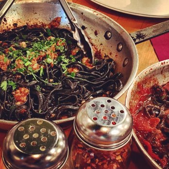 The Daily Catch - Squid ink pasta loves me and my camera! - Seafood Near Me - Brookline, Massachusetts The Daily Catch - Squid ink pasta loves me and my camera! - Seafood Near Me - Brookline, Massachusetts