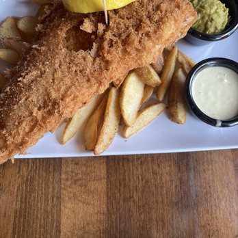 Cheeky Bastards - British fish and chips with tartar and mushy peas. - Breakfast & Brunch Near Me - Indianapolis, Indiana