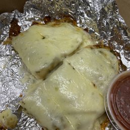 Cheese bread with xtra cheese.