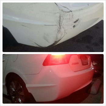 CollisionDoc - 2010 Honda civic ex "before and after".. was hit and run..but got fixed @ BumperDoc!Thank You:) - Body Shops Near Me - San Diego, California