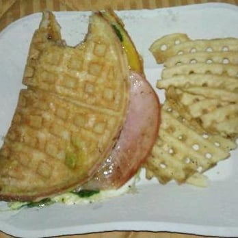 Bruxie - Green Eggs & Ham with Waffle Fries - Sandwiches Near Me - Orange, California