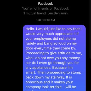 Aaron's - Messages from my original complaint - Electronics Near Me - Oxford, Maine
