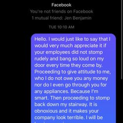 Aaron's - Messages from my original complaint