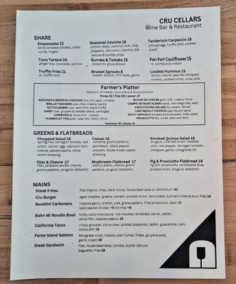 Menu photo 3 Cru Cellars Tampa, FL