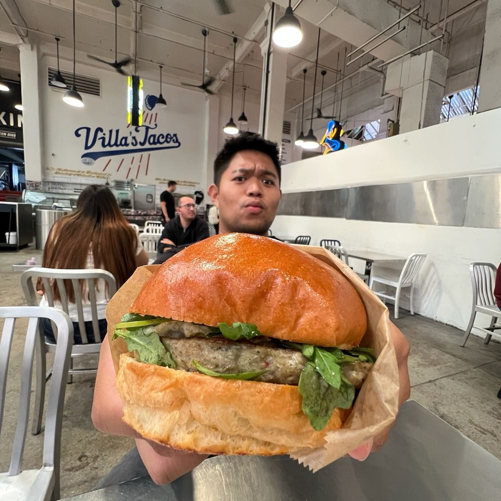 Eggslut - Double Cheeseburger with no cheese and arugula added - Breakfast & Brunch Near Me - Los Angeles, California Eggslut - Double Cheeseburger with no cheese and arugula added - Breakfast & Brunch Near Me - Los Angeles, California