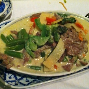 Thai Emerald - Green Curry with beef. - Thai Near Me - Huntersville, North Carolina Thai Emerald - Green Curry with beef. - Thai Near Me - Huntersville, North Carolina