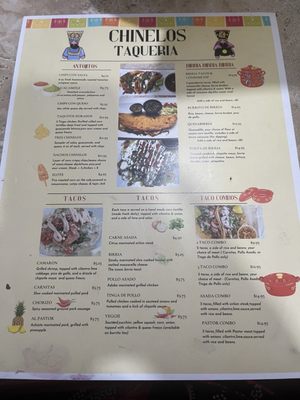 Menu photo 5 Chinelos Taqueria Kenneth City, FL