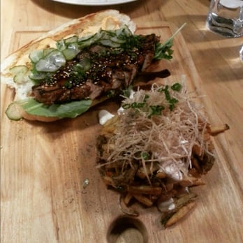 Inspire Restaurant - Korean beef sandwich with pulled pork frites - Asian Fusion Near Me - Markham, Ontario Inspire Restaurant - Korean beef sandwich with pulled pork frites - Asian Fusion Near Me - Markham, Ontario