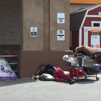 The Home Depot - Homeless at the entrance rubbing himself and using foul language laying below the no loitering sign. - Hardware Stores Near Me - Seaside, California The Home Depot - Homeless at the entrance rubbing himself and using foul language laying below the no loitering sign. - Hardware Stores Near Me - Seaside, California