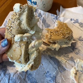 Bagels-4-U - Warren - Everything toasted w veggie cream cheese - Bagels Near Me - Warren, New Jersey Bagels-4-U - Warren - Everything toasted w veggie cream cheese - Bagels Near Me - Warren, New Jersey