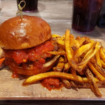 Flamme Burger - Keystone - Margherita Burger with Fresh-cut French Fries - Burgers Near Me - Indianapolis, Indiana