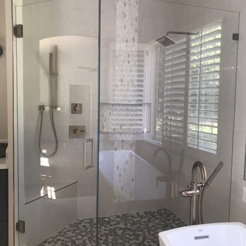 Clear Cut Glass - Master bathroom enclosure - Glass & Mirrors Near Me - San Marcos, California Clear Cut Glass - Master bathroom enclosure - Glass & Mirrors Near Me - San Marcos, California