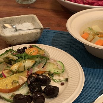 Le Couloir - Summer salad & roasted beets Hummus. - Cooking Classes Near Me