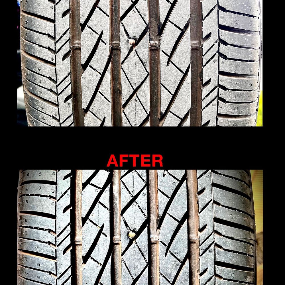 Nail in tire, nothing was done.