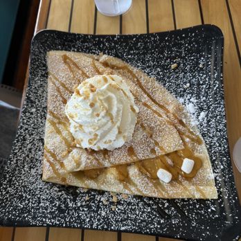 Our Crepes & More - Sweet Special - November Crepe Pumpkin Pie filling, Marshmallow Creme, Marshmallow, Chai Honey Sauce - Creperies Near Me - Wilmington, North Carolina Our Crepes & More - Sweet Special - November Crepe Pumpkin Pie filling, Marshmallow Creme, Marshmallow, Chai Honey Sauce - Creperies Near Me - Wilmington, North Carolina